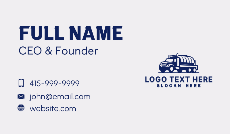 heavy haul business cards
