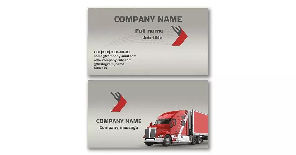 transport company business cards