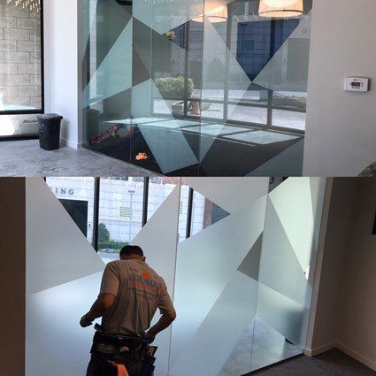 privacy window film for business
