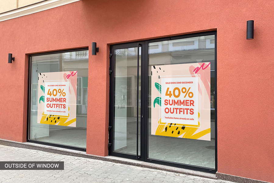 promotional window clings