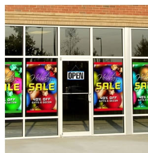 double sided window advertising