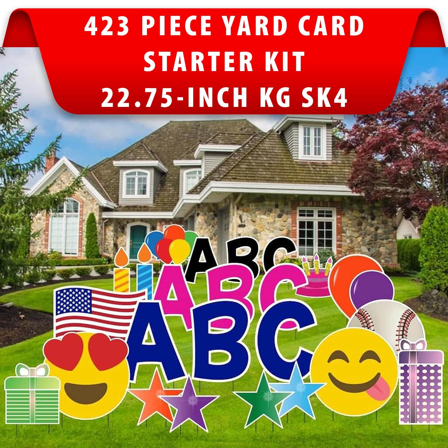 Rental business yard sign kit